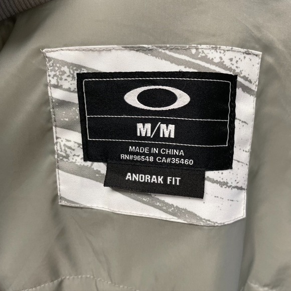 Oakley Anorak Fit Ski Jacket Mens Medium Blue Gray Outdoor Gorpcore Activewear - Picture 9 of 12